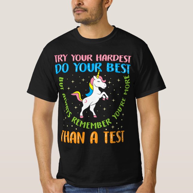 T-shirt Funny Test Day Testing Mode Teacher Exam  (Devant)