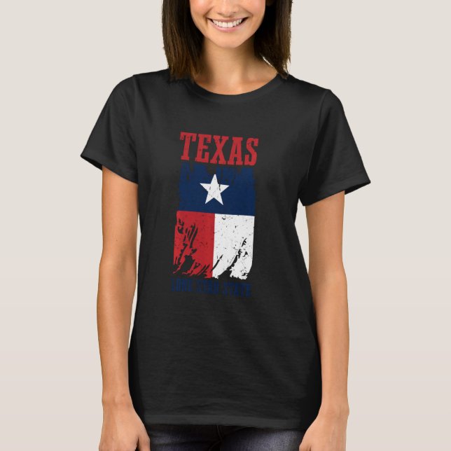 T-shirt Funny Texas Lone Star State (Devant)