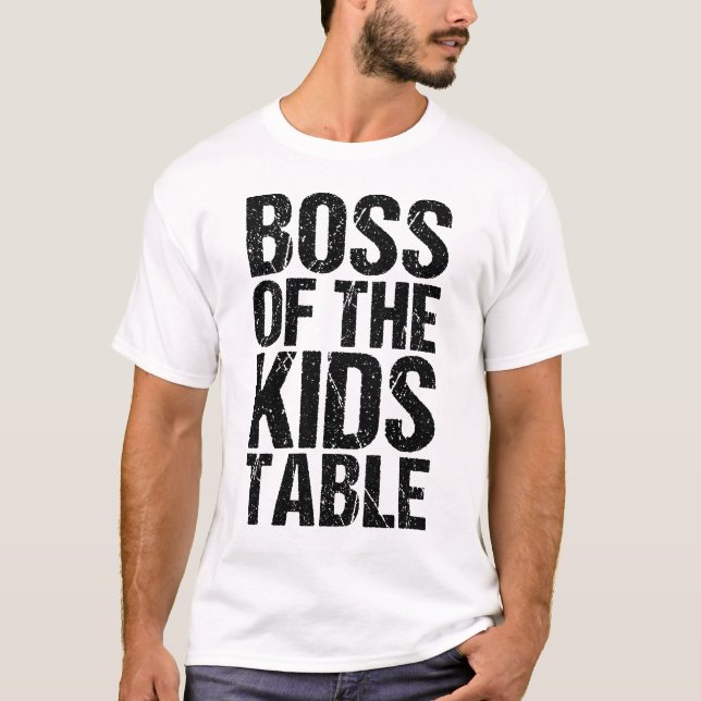 T-shirt Funny Thanksgiving Boss of the Kids Table Turquie (Devant)