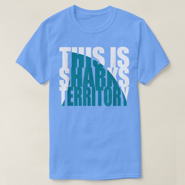 T-shirt Funny This Is Shark Territory 408 San Jose  (Design devant)