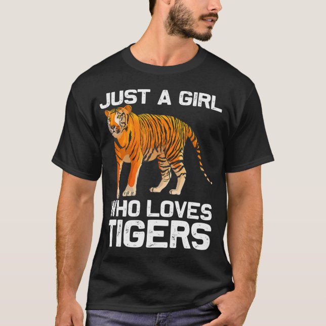 T-shirt Funny Tiger Girl Design Enfants Femmes Maman Tiger (Devant)