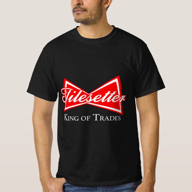 T-shirt Funny Tilesetter King of Trades Tile Setter Mason  (Devant)