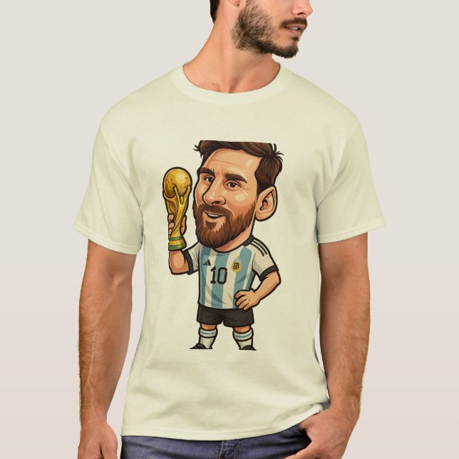 T-shirt  Funny Tiny Football Legend – Cartoon Soccer GOAT (Devant)