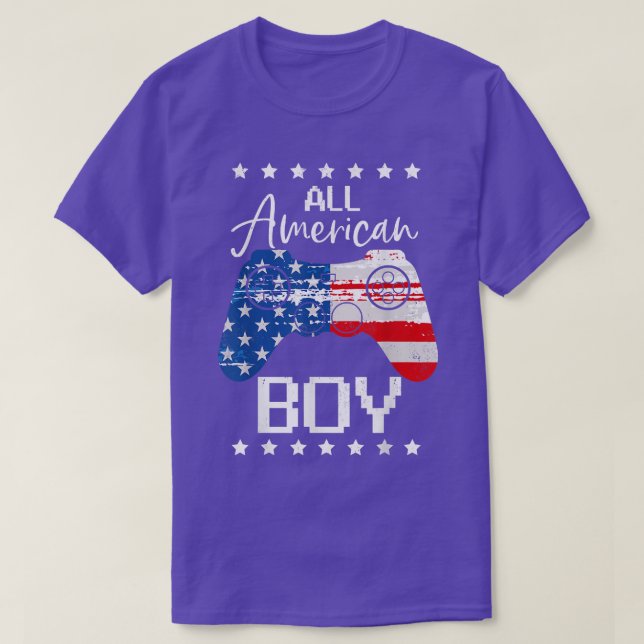 T-shirt Funny Tous les garçons américains 4th juillet Son  (Design devant)