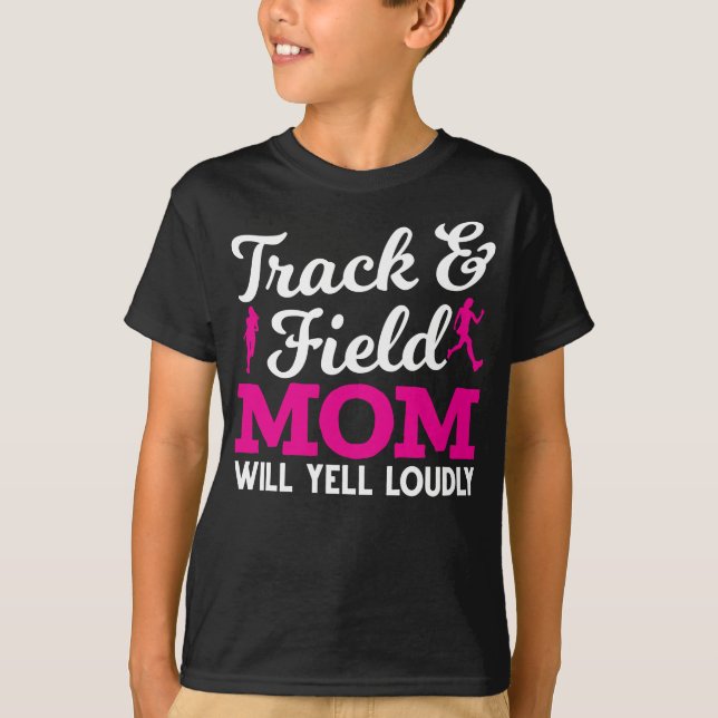 T-shirt Funny Track and Field Mother Running Kids (Devant)