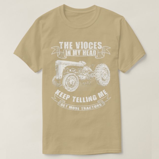 T-shirt Funny Tractor Tee Get More Tractors Farmer Design  (Design devant)