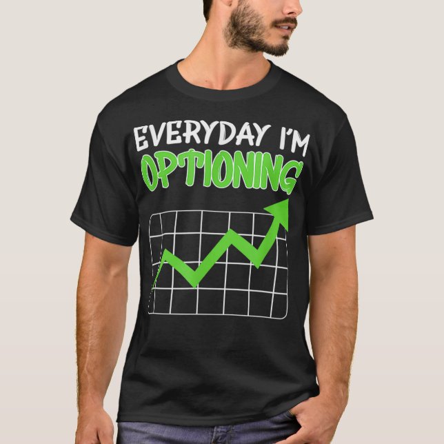 T-shirt Funny Trader Options Trader Débutant Stock (Devant)
