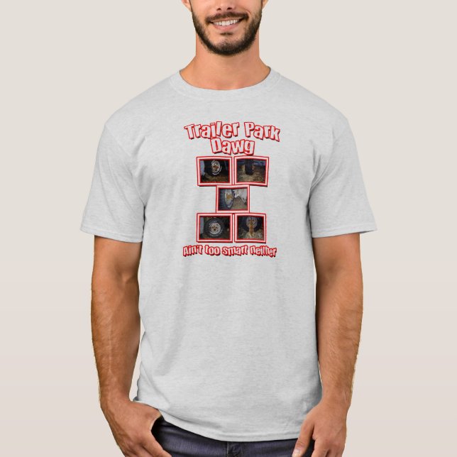 T-shirt Funny Trailer Park Dawg Red (Devant)