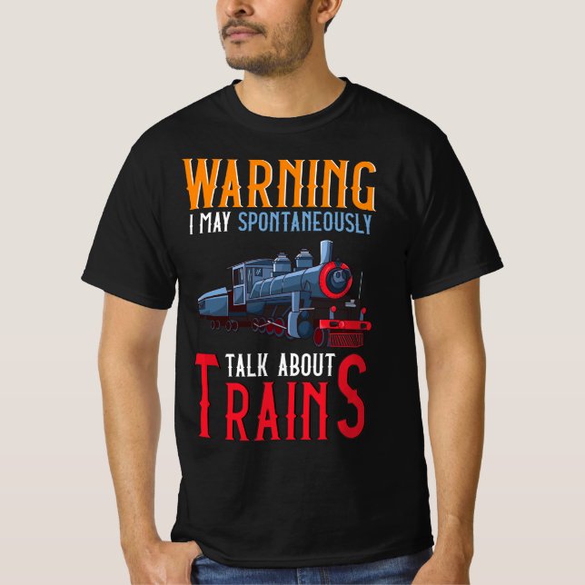 T-shirt Funny Train For Men Boys Locomotive Train Lover  (Devant)