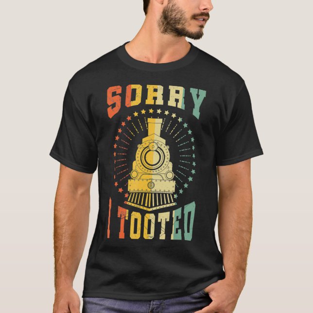 T-shirt Funny Train Watcher Railroad Joke (Devant)