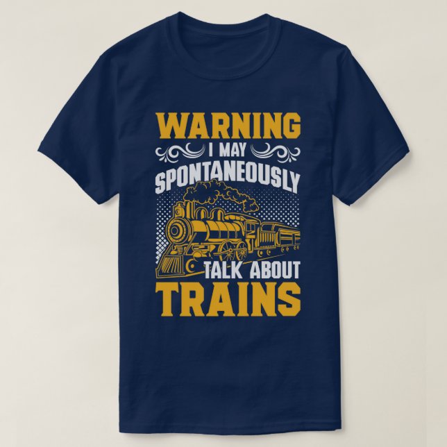 T-shirt Funny Trains Railroad Graphic et les amoureux du c (Design devant)