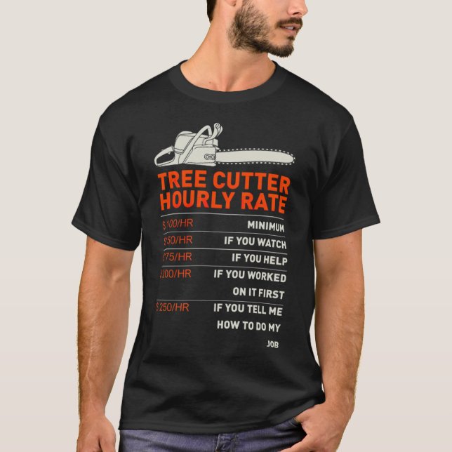 T-shirt Funny Tree Cutter Hourly Rate Gift baked pirate sh (Devant)