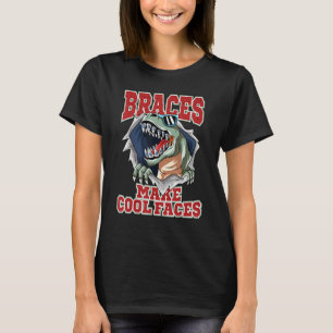 T-shirt Funny Trex Bracelets dentaires Cool Dinosour Smile