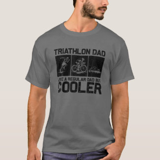 T-shirt Funny Triathlon Design For Men Dad Swim Bike Run T
