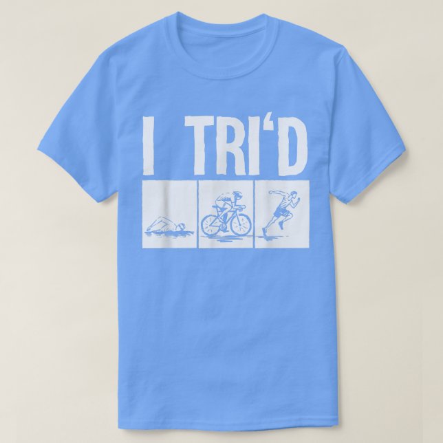 T-shirt Funny Triathlon Design Triathletes Men Women Swim  (Design devant)