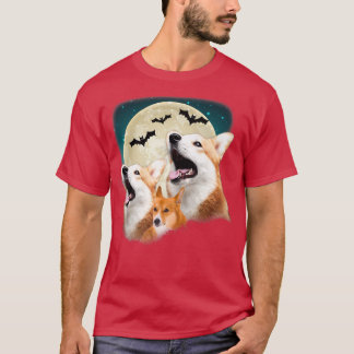 T-shirt Funny Trois Corgi Halloween Et Halloween Lune762