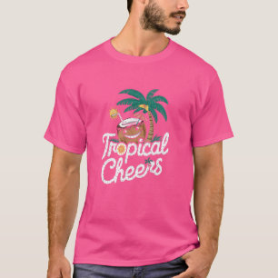 T-shirt Funny Tropical Cheers Coconut Summer Vibes Beach V