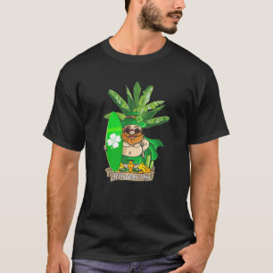 T-shirt Funny Tropical Hawaii Leprechaun Surfers Saint Pat