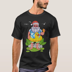 T-shirt Funny Tropical Santa Claus Hawaiian Summer Christy