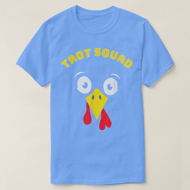 T-shirt Funny Trot Squad Turkey Face Thanksgiving Runner C (Design devant)