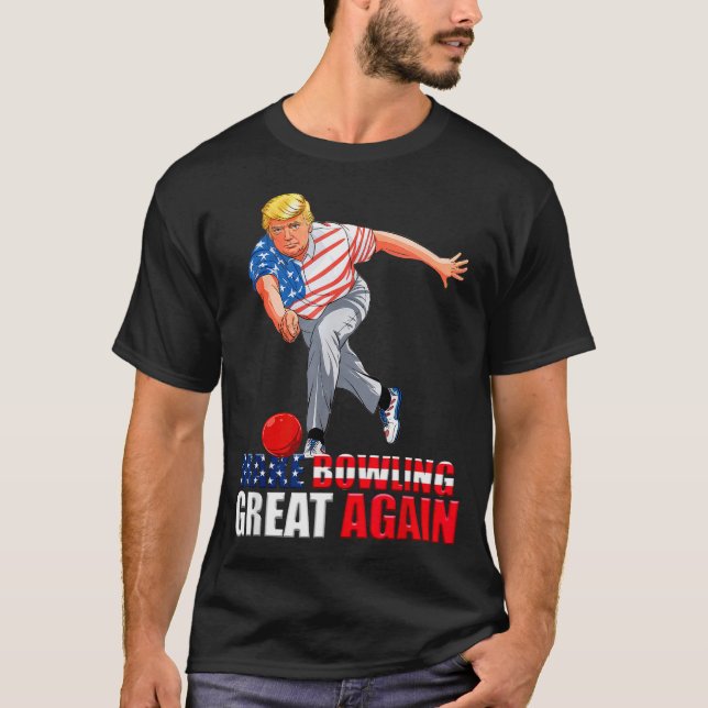 T-shirt Funny Trump Bowling Make Bowling Great Again  (Devant)