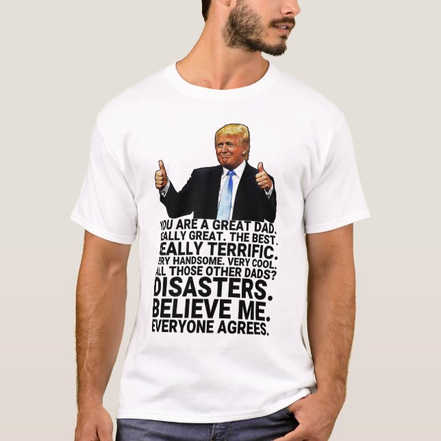 T-shirt Funny Trump Father Birthday Card (Devant)