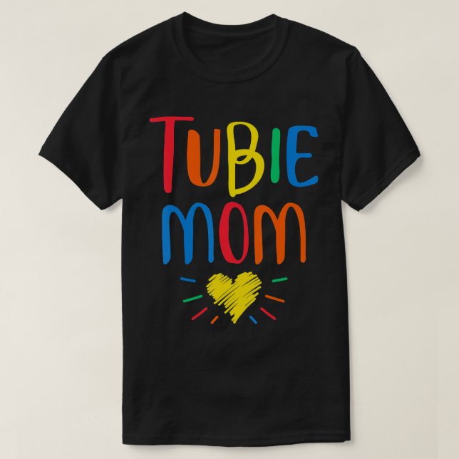 T-shirt Funny Tubie Maman Nourrir Tube Sensibilisation Gas (Design devant)
