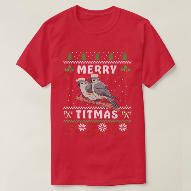 T-shirt Funny Tufted Titmouse Merry Titma Poison Bird watc (Design devant)