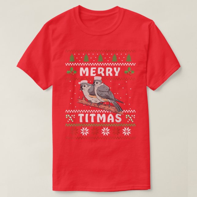 T-shirt Funny Tufted Titmouse Merry Titma Poison Bird watc (Design devant)