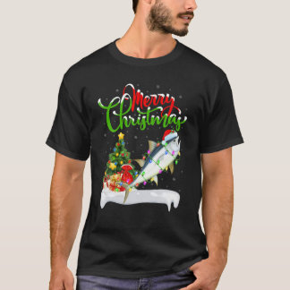 T-shirt Funny Tuna Fish Lover Xmas Lighting Tuna Christmas