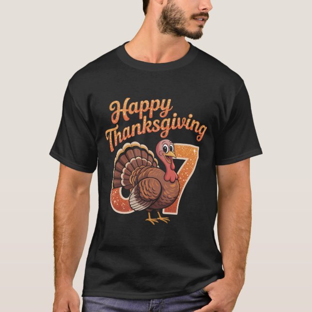 T-shirt Funny Turkey 67th Birthday Thanksgiving Shirt | Go (Devant)