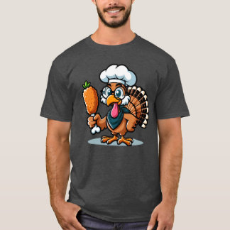 T-shirt Funny Turkey Holding Fried Chicken Thanksgiving Ir