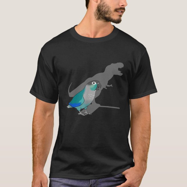 T-shirt Funny Turquoise Vert Jeu Conure T-Rex Dinosau (Devant)
