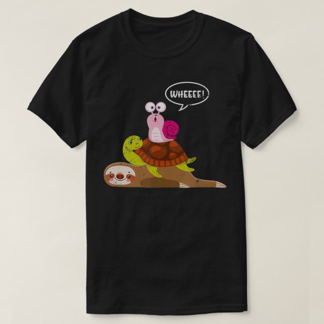 T-shirt Funny Turtle Snail Zoo animal cadeau Lazy Sloth (Design devant)