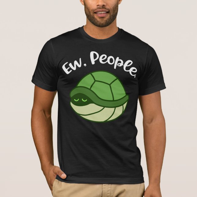 T-shirt Funny Turtle Venin Men Introvert Venin Introvert (Devant)