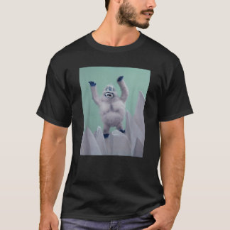 T-shirt Funny TV rétro Retro Abominable Snowman noir Un