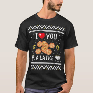 T-shirt Funny Ugly Hanoukka Sweater Design I Love You a La