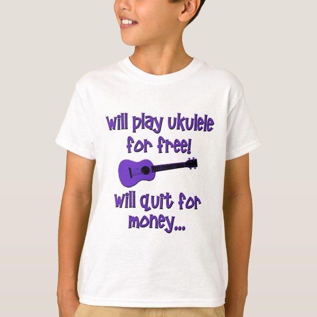 T-shirt Funny Ukulele (Devant)