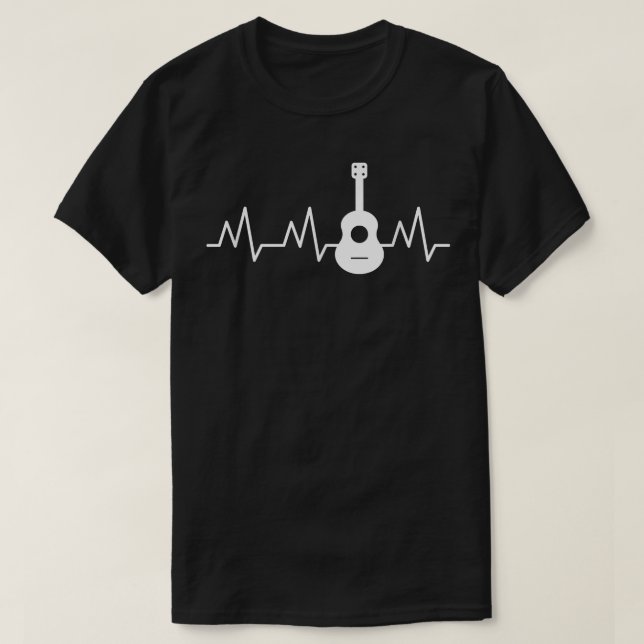 T-shirt Funny UKULELE HEARTBEAT Guitare Lover pour Cool UK (Design devant)