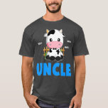 T-shirt Funny Uncle Cow Cute Cow Farmer Birthday Matching<br><div class="desc">Funny Uncle Cow Cute Cow Farmer Birthday Matching Family. Complete your collection of novelty accessoire for him and her tools,  costuols,  gear,  stuff,  clothes,  keychain,  mug,  apparel,  avec une bande de levage,  autocollants,  squad cups,  necklace,  cap</div>