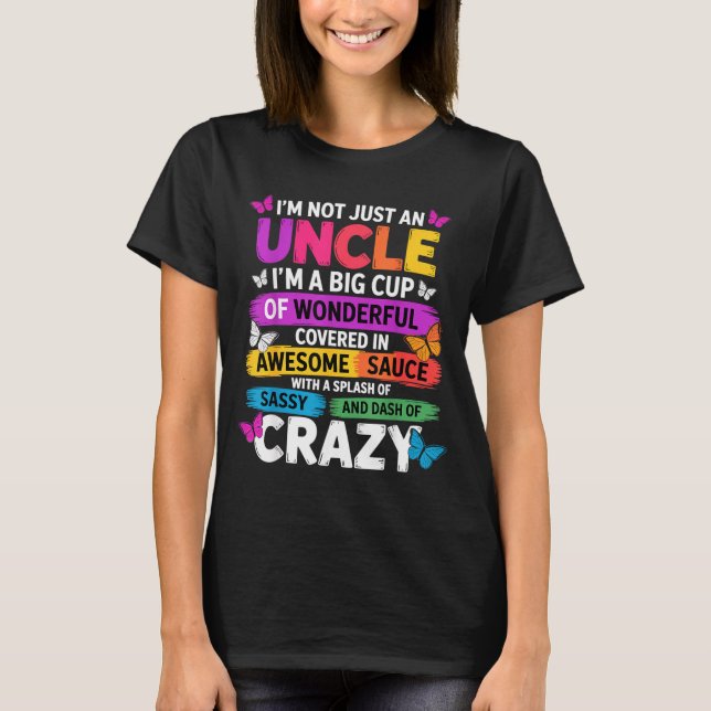 T-shirt Funny Uncle Quote Sy Cool Uncle Men  (Devant)