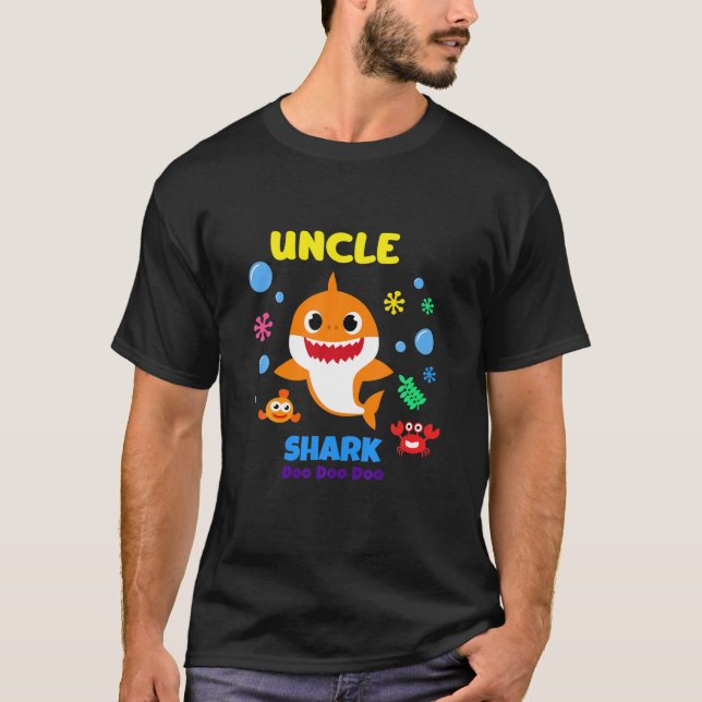 T-shirt Funny Uncle Shark Doo Doo Oncle Shark Birthday Gro (Devant)