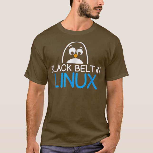 T-shirt Funny Uni TUX Linu Shell IT (Devant)