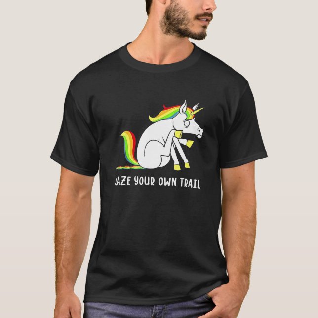 T-shirt Funny Unicorn Blaze Your Prown Trail Unicorn Custo (Devant)