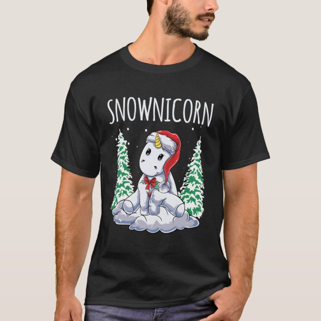 T-shirt Funny Unicorn Costume Snownicorn Kids Girls Unicor (Devant)