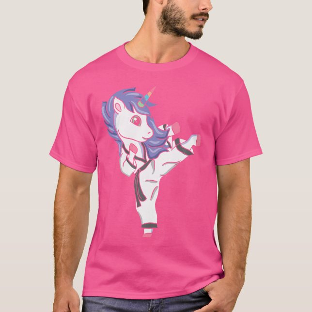 T-shirt Funny Unicorn Karate Girl I Taekwondo Martial Arts (Devant)