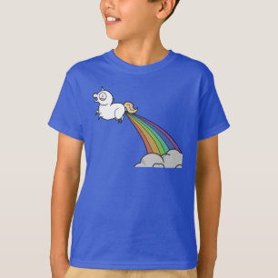 T-shirt Funny Unicorn Pooping Rainbows