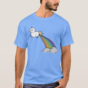 T-shirt Funny Unicorn Pooping Rainbows