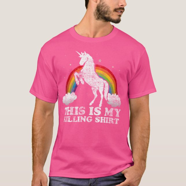 T-shirt Funny Unicorn This Is My Killing Distressed (Devant)