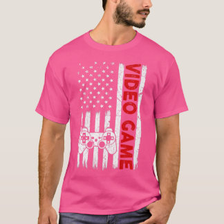 T-shirt Funny USA American Flag Video Game Patriotic 4th O